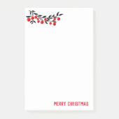 Urlaub Post-it-Notes-Winter Berries Post-it Klebezettel (Vorderseite)