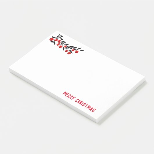 Urlaub Post-it-Notes-Winter Berries Post-it Klebezettel (angewinkelt)