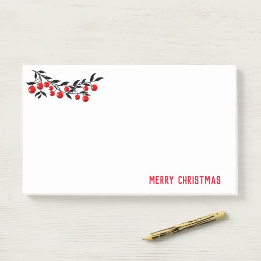 Urlaub Post-it-Notes-Winter Berries Post-it Klebezettel (Auf Schreibtisch)