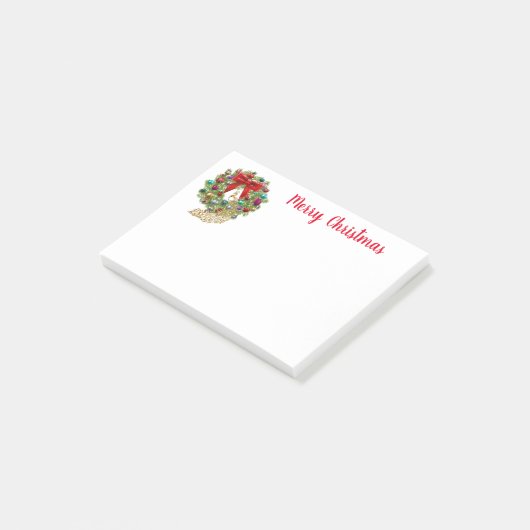 Urlaub Post-it-Notes-Wreath-Peacock Post-it Klebezettel (angewinkelt)