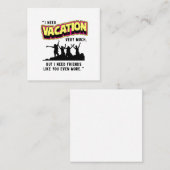 URLAUB QUADRATISCHE VISITENKARTE (Vorne/Hinten)