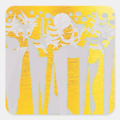 URLAUB QUADRATISCHER AUFKLEBER (Vorderseite)