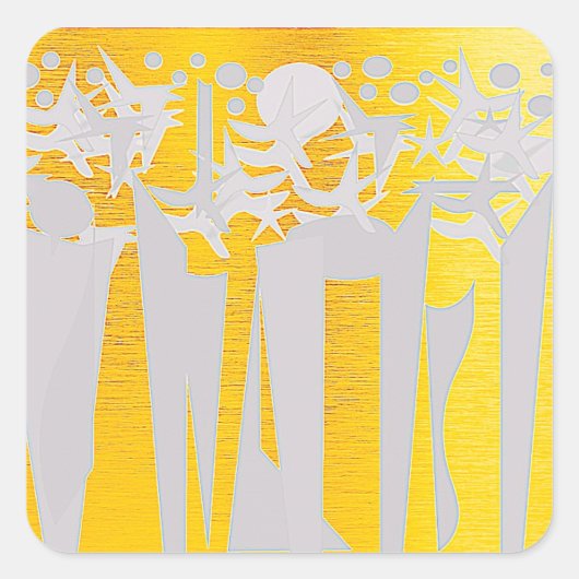 URLAUB QUADRATISCHER AUFKLEBER (Vorderseite)