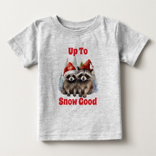 Urlaub Raccoons bis zum Schnee gut Baby T-shirt (Vorderseite)
