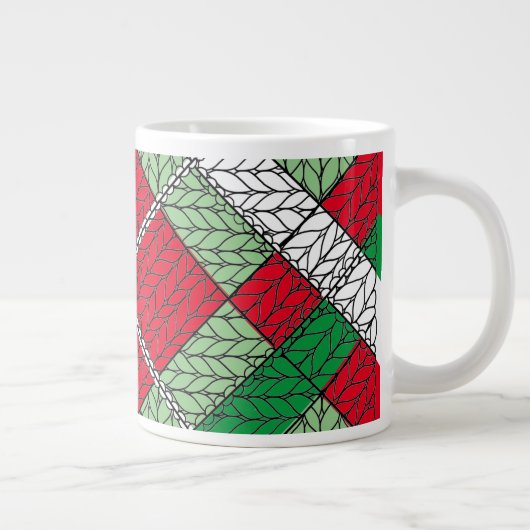 URLAUB RAUTE STRICK Große Tasse (Rechts)