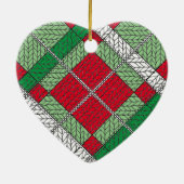 URLAUB RAUTE STRICK Keramik Ornament (Hinten)