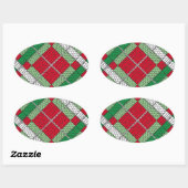 URLAUB RAUTE STRICK Oval Stickers (Blatt)