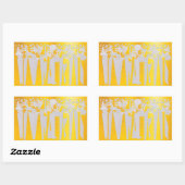 URLAUB RECHTECKIGER AUFKLEBER (Blatt)