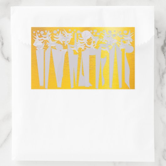 URLAUB RECHTECKIGER AUFKLEBER (Tasche)