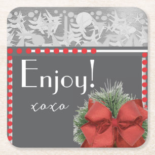 URLAUB RECHTECKIGER PAPPUNTERSETZER