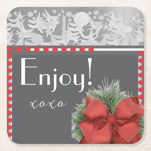 URLAUB RECHTECKIGER PAPPUNTERSETZER (Vorderseite)