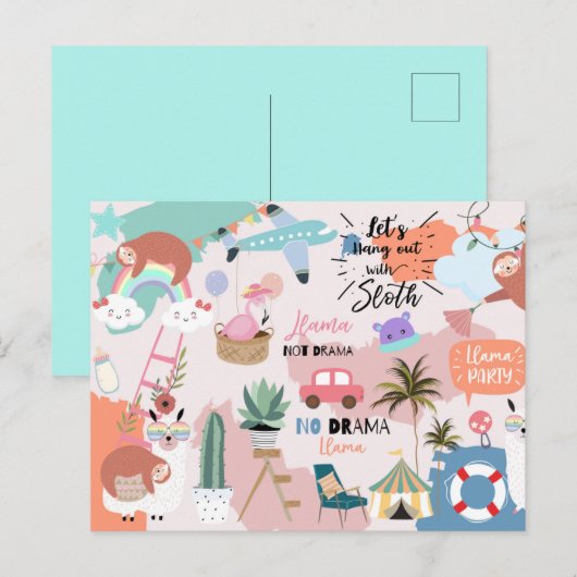 Urlaub/Reise Postkarte (Vorne/Hinten)