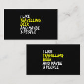 Urlaub Reisen I mag Bier Reisen Bier Drinker Visitenkarte (Vorne/Hinten)