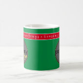 URLAUB ROT UND GRÜNE GESCHÄFTSLOGO BRAND CUSTOM KAFFEETASSE (Mittel)
