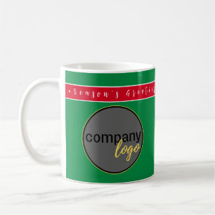 URLAUB ROT UND GRÜNE GESCHÄFTSLOGO BRAND CUSTOM KAFFEETASSE
