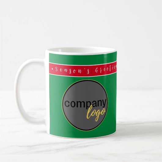 URLAUB ROT UND GRÜNE GESCHÄFTSLOGO BRAND CUSTOM KAFFEETASSE (Links)
