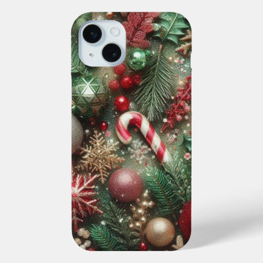 URLAUB ROTE GREEN GOLD SILVER ORNAMENTS Case-Mate iPhone HÜLLE (Rückseite)