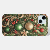 URLAUB ROTE GREEN GOLD SILVER ORNAMENTS Case-Mate iPhone HÜLLE (Rückseite (Horizontal))
