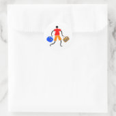 Urlaub Runder Aufkleber (Tasche)