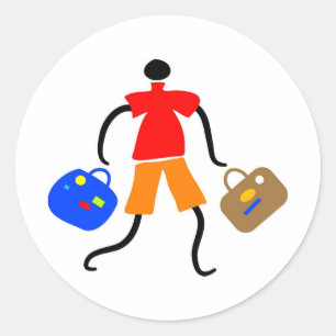 Urlaub Runder Aufkleber