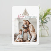 Urlaub Rustic Evergreen 2 Foto Weihnachten (Stehend Vorderseite)