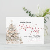 Urlaub Rustikales Evergreen Weihnachtsfest Party Einladung (Stehend Vorderseite)