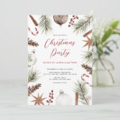 Urlaub Rustikales Weihnachtsfest Party Einladung (Stehend Vorderseite)