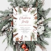 Urlaub Rustikales Weihnachtsfest Party Einladung