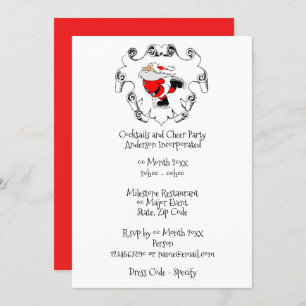 Urlaub Santa mit diesem Eis-Skate Einladung