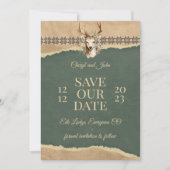 Urlaub Save the Date Hochzeit in der Lodge Einladung (Vorderseite)