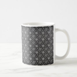 URLAUB SCHWARZ UND WEISS CHRISTMAS SNOWFLAKEN KAFFEETASSE