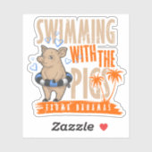 Urlaub Schweine Exuma Bahamas Sticker Cruise (Blatt)