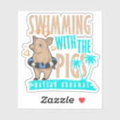 Urlaub Schweine Nassau Bahamas Sticker Cruise (Blatt)