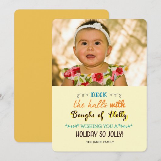 Urlaub so fröhlich feiertagskarte (Vorne/Hinten)