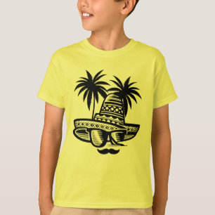 Urlaub Sombrero Mexico unter Palmen T-Shirt