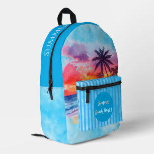 Urlaub, Sommer Strand Tage, Feiertag Bedruckter Rucksack