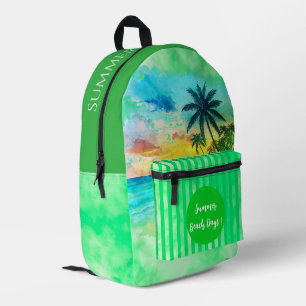 Urlaub, Sommer Strand Tage, Feiertag Gedruckt Ruck Bedruckter Rucksack