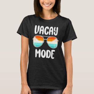 Urlaub Sommersonne Vintag Palmen Bäume Vaca T-Shirt