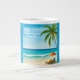 Urlaub, Sonne Sand und Ruhe mein glücklicher Ort Jumbo-Tasse