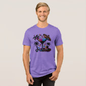 Urlaub Spanien 2025 Grüsse an meine Freunde Tri-Blend Shirt (Vorderseite voll)