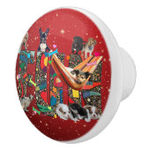 Urlaub Spaß (niedliche Hunde) Keramikknauf (Rechts)