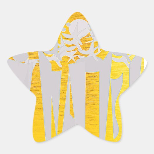 URLAUB Stern-Aufkleber (Vorderseite)