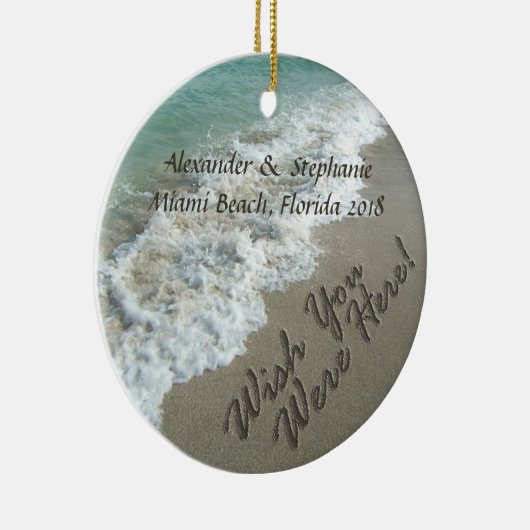 Urlaub Strand Souvenir Weihnachtsdekoration Keramikornament (Rechts)