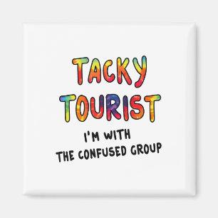 Urlaub Tacky Tourist Kostüm Tie Dye Tacky Reise Magnet
