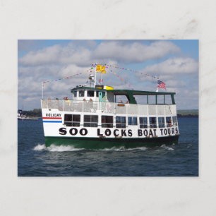 Urlaub(Tour Boot) Postkarte