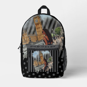 Urlaub, Treffen Sie mich am Big Ben, Romantisches Bedruckter Rucksack