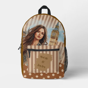 Urlaub, Treffen Sie mich am Big Ben, Romantisches  Bedruckter Rucksack