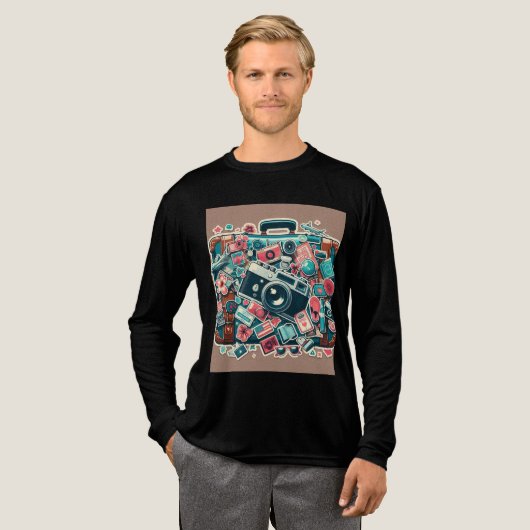 Urlaub und Reise Tri-Blend Shirt (Volle Vorderseite)