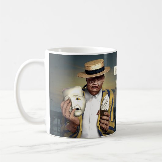 Urlaub Vibes. Unbestimmte Kreatur macht eine Pause Kaffeetasse (Links)