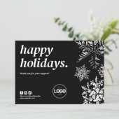 Urlaub Vielen Dank Business Order Card Weihnachten (Stehend Vorderseite)